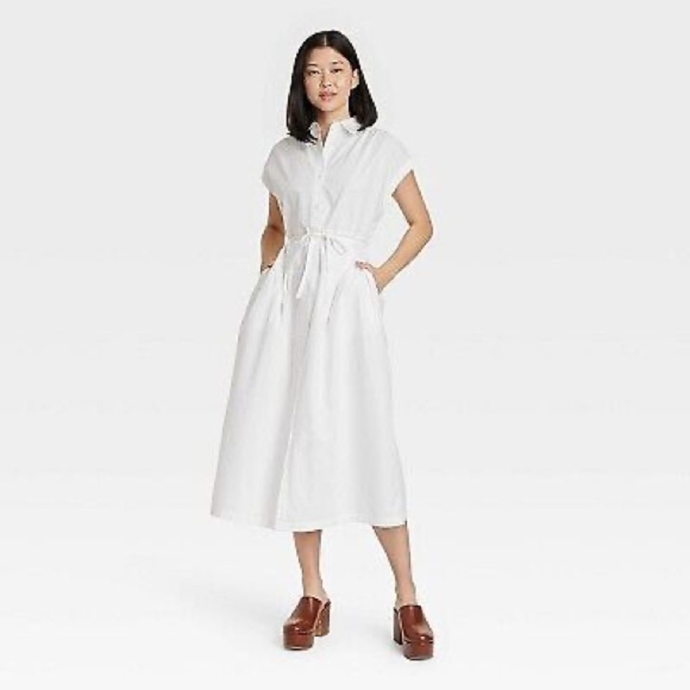 A New Day White Midi Shirt Dress - Picture 5 of 5